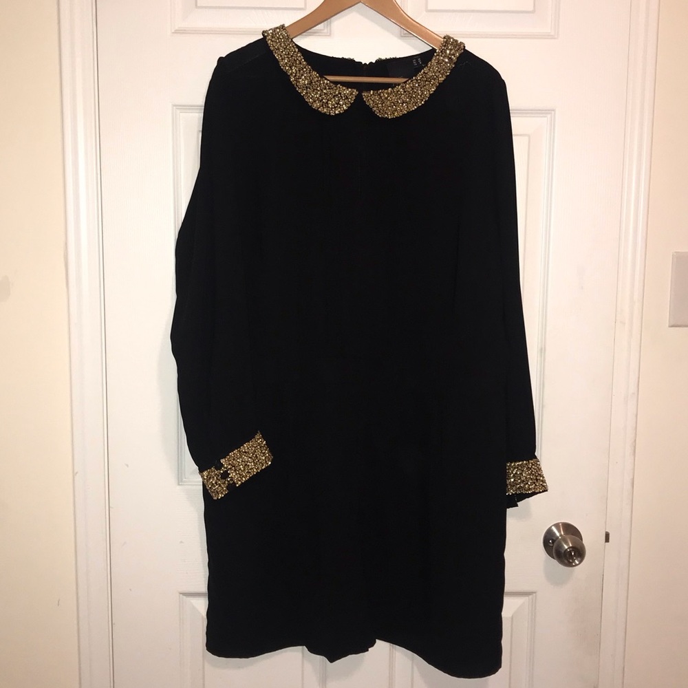 Black and Gold dress romper